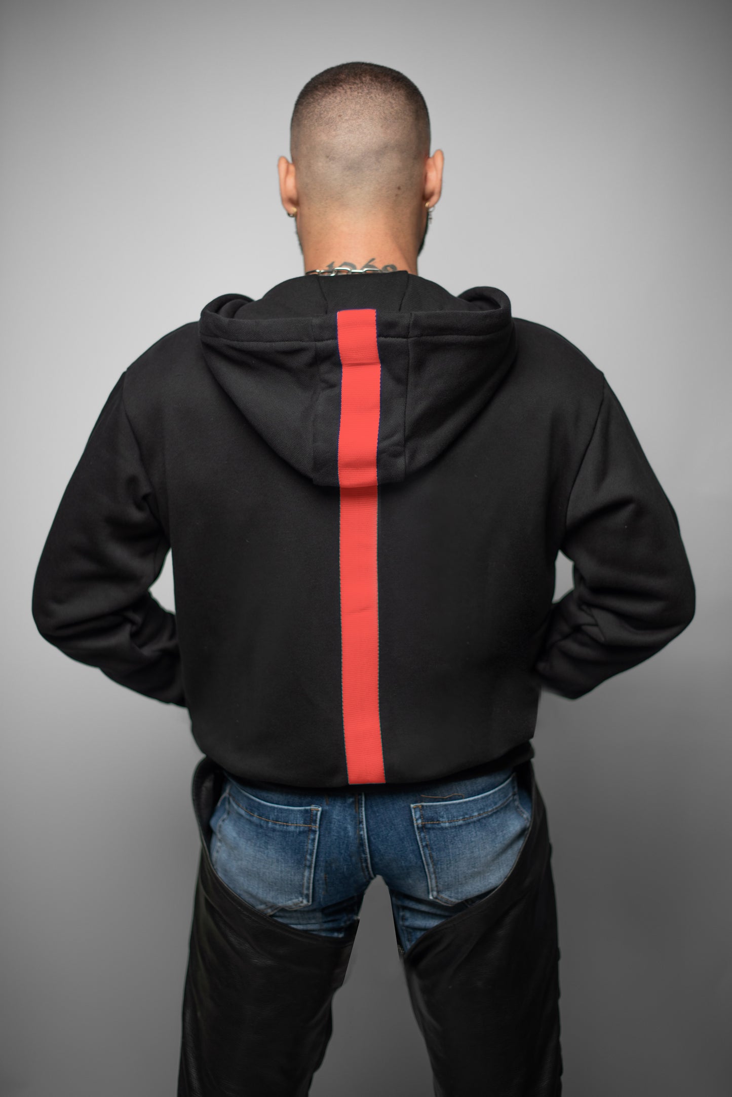 The Berlin Signature Hoodie (RED STRIPE)
